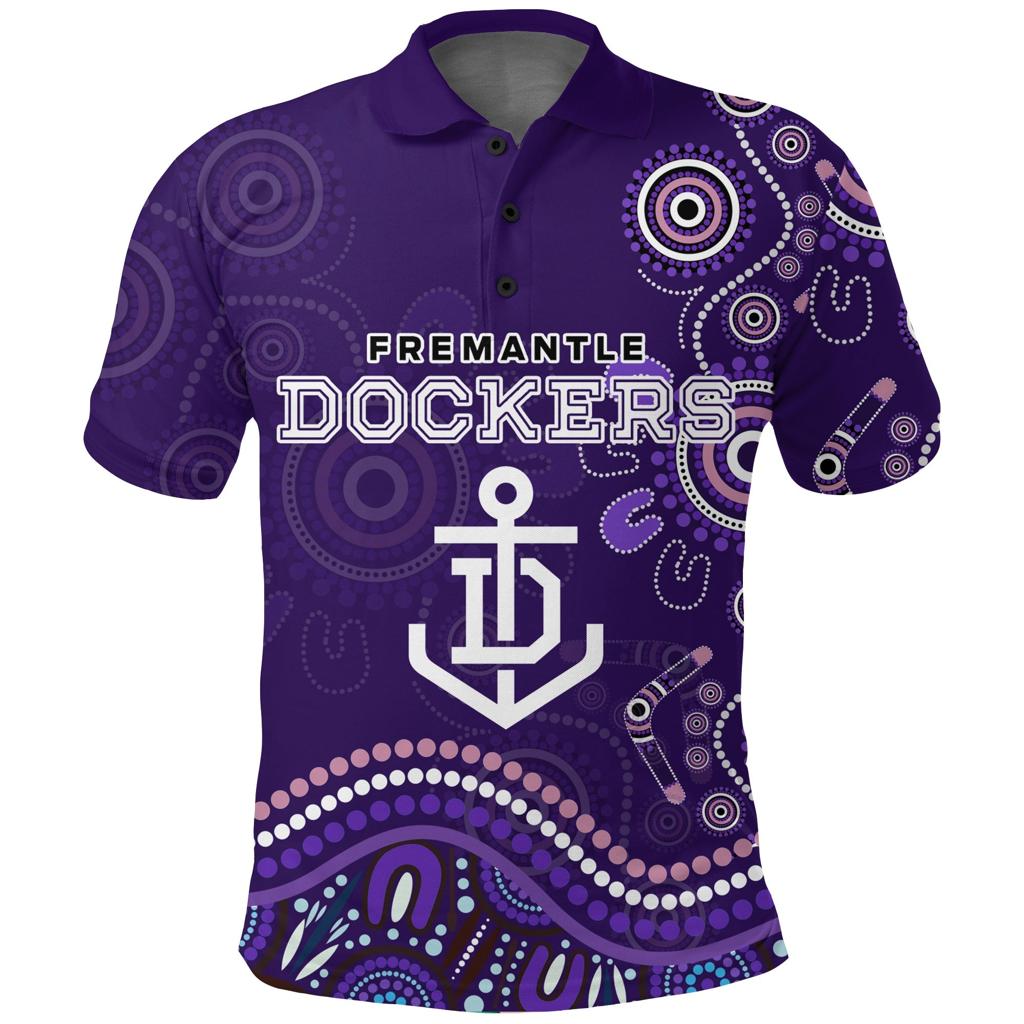 Fremantle Football Club Polo Shirt KID - Aboriginal Dot Painting - LT12