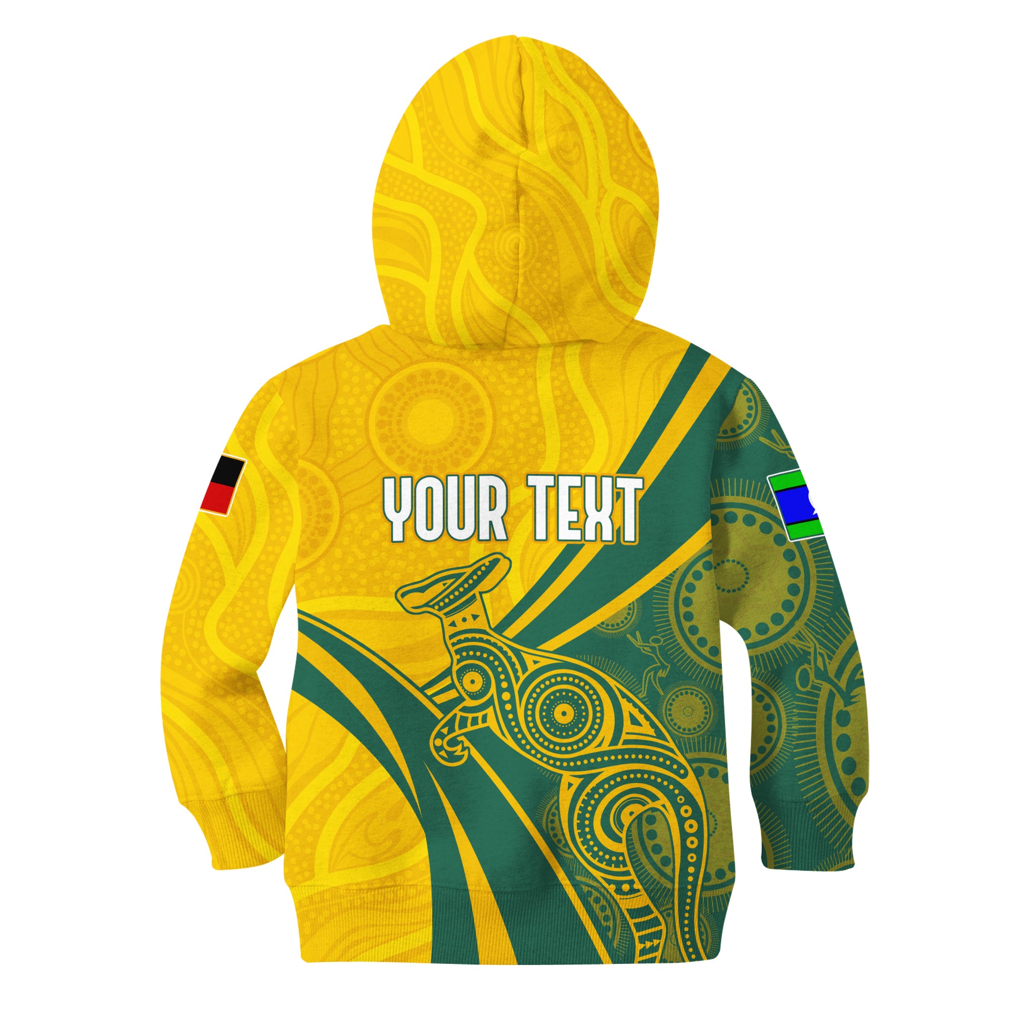 personalised-australia-soccer-matildas-indigenous-kid-hoodie-sam-kerr-world-cup-2023