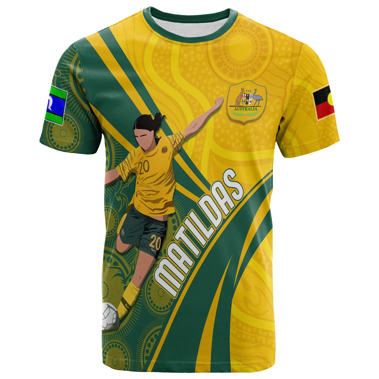 personalised-australia-soccer-matildas-indigenous-t-shirt-sam-kerr-world-cup-2027