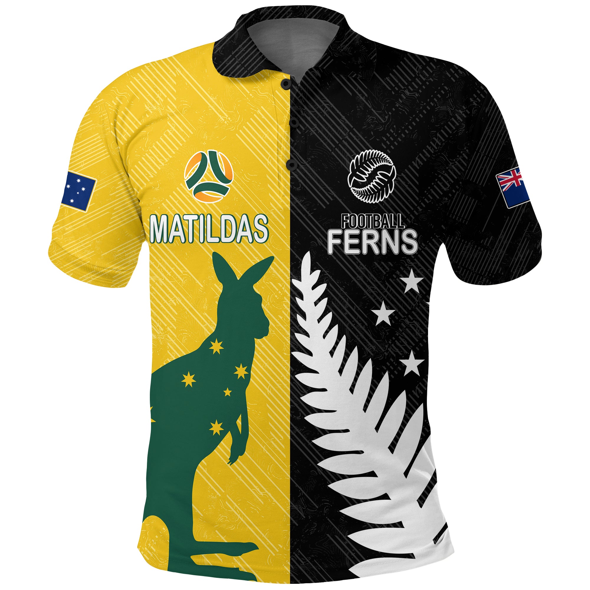 Australia Matildas Mix New Zealand Ferns World Cup Polo Shirt LT7