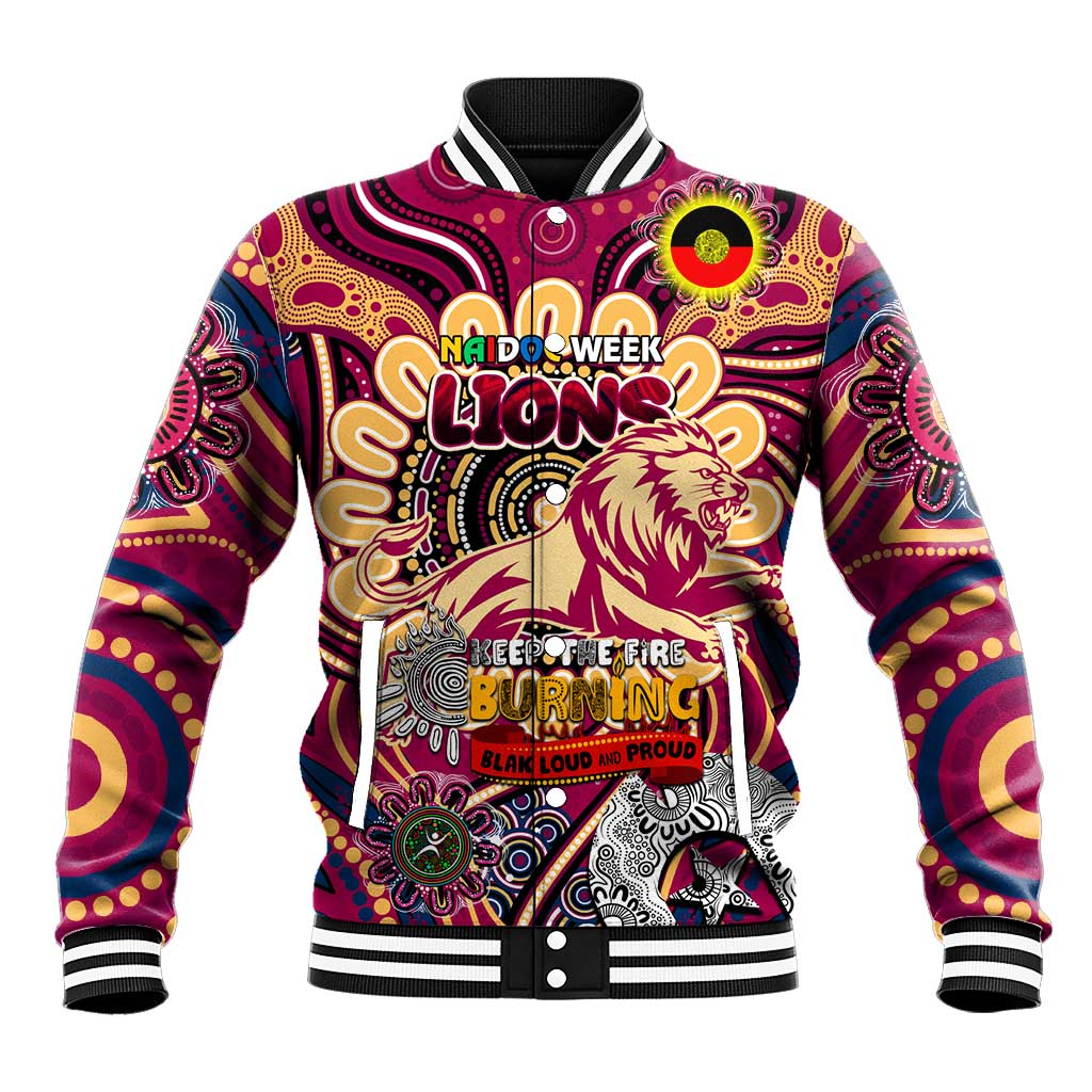 Custom Brisbane Lions NAIDOC Week 2024 Baseball Jacket Mascot Football