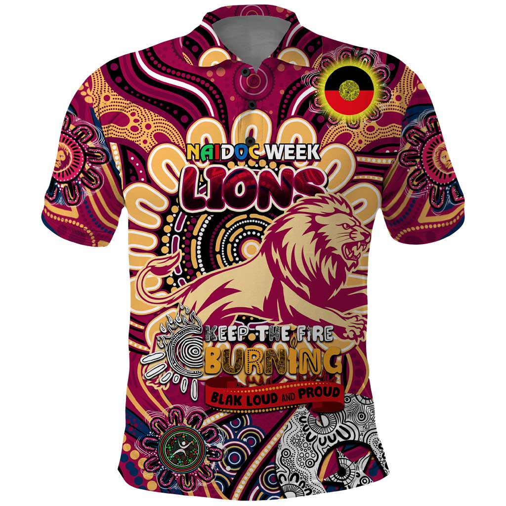 Custom Brisbane Lions NAIDOC Week 2024 Polo Shirt Mascot Football