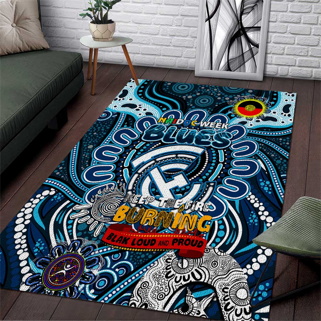 Carlton Blues NAIDOC Week 2024 Area Rug Mascot Football