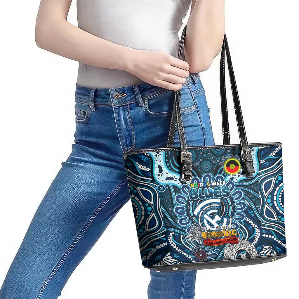 Carlton Blues NAIDOC Week 2024 Leather Tote Bag Mascot Football