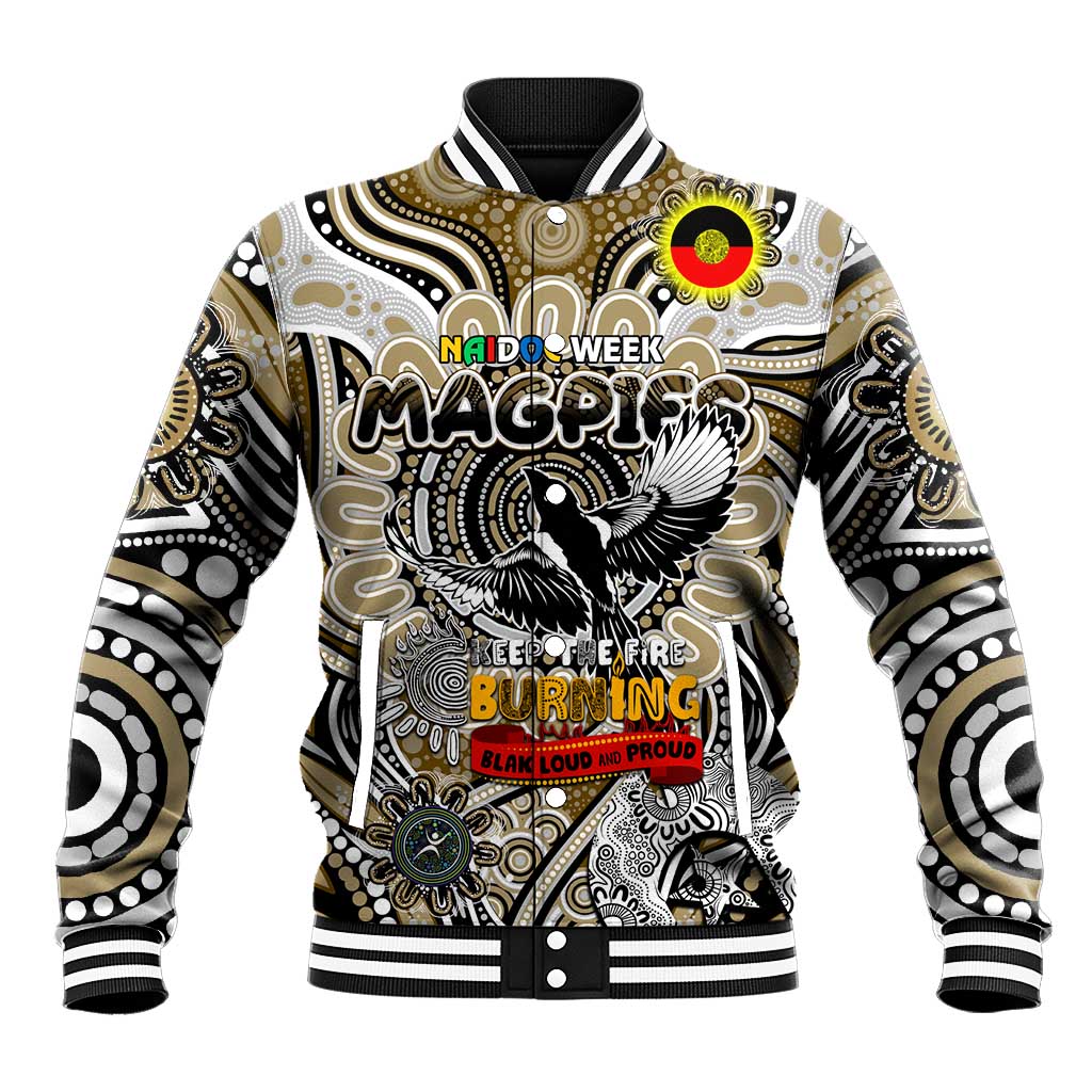 Custom Collingwood Magpies NAIDOC Week 2024 Baseball Jacket Mascot Football