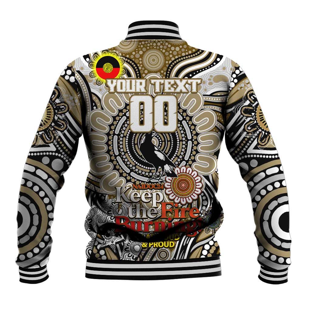 Custom Collingwood Magpies NAIDOC Week 2024 Baseball Jacket Mascot Football