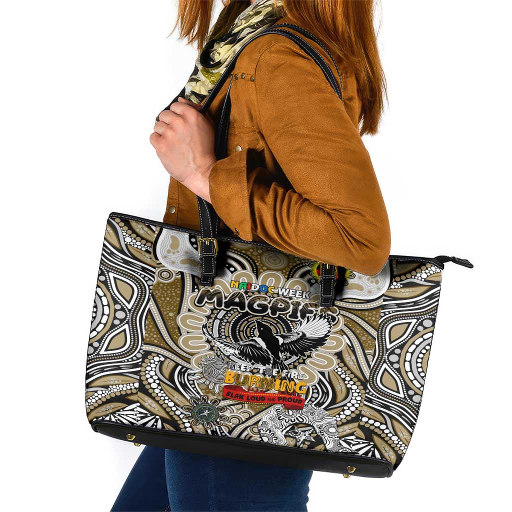 Collingwood Magpies NAIDOC Week 2024 Leather Tote Bag Mascot Football