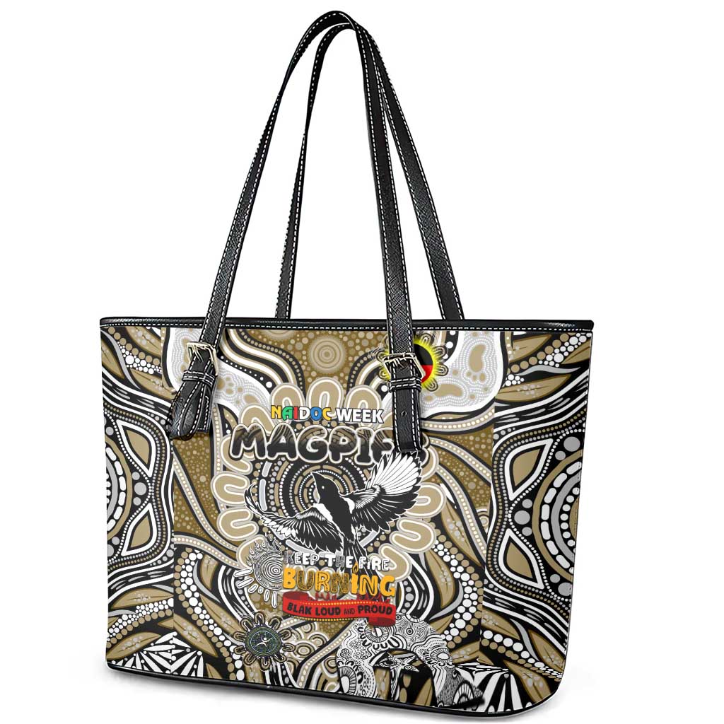 Collingwood Magpies NAIDOC Week 2024 Leather Tote Bag Mascot Football