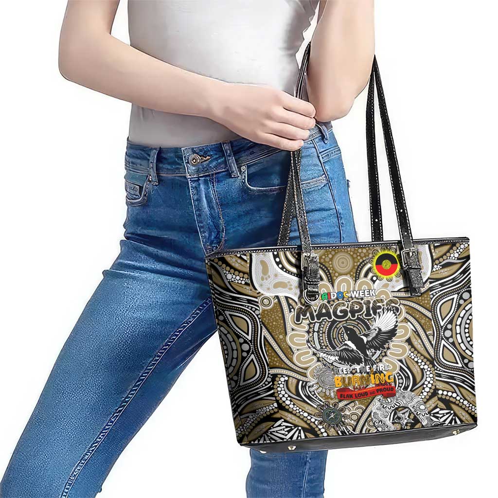 Collingwood Magpies NAIDOC Week 2024 Leather Tote Bag Mascot Football