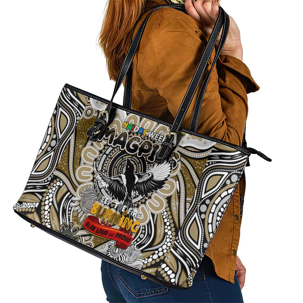 Collingwood Magpies NAIDOC Week 2024 Leather Tote Bag Mascot Football