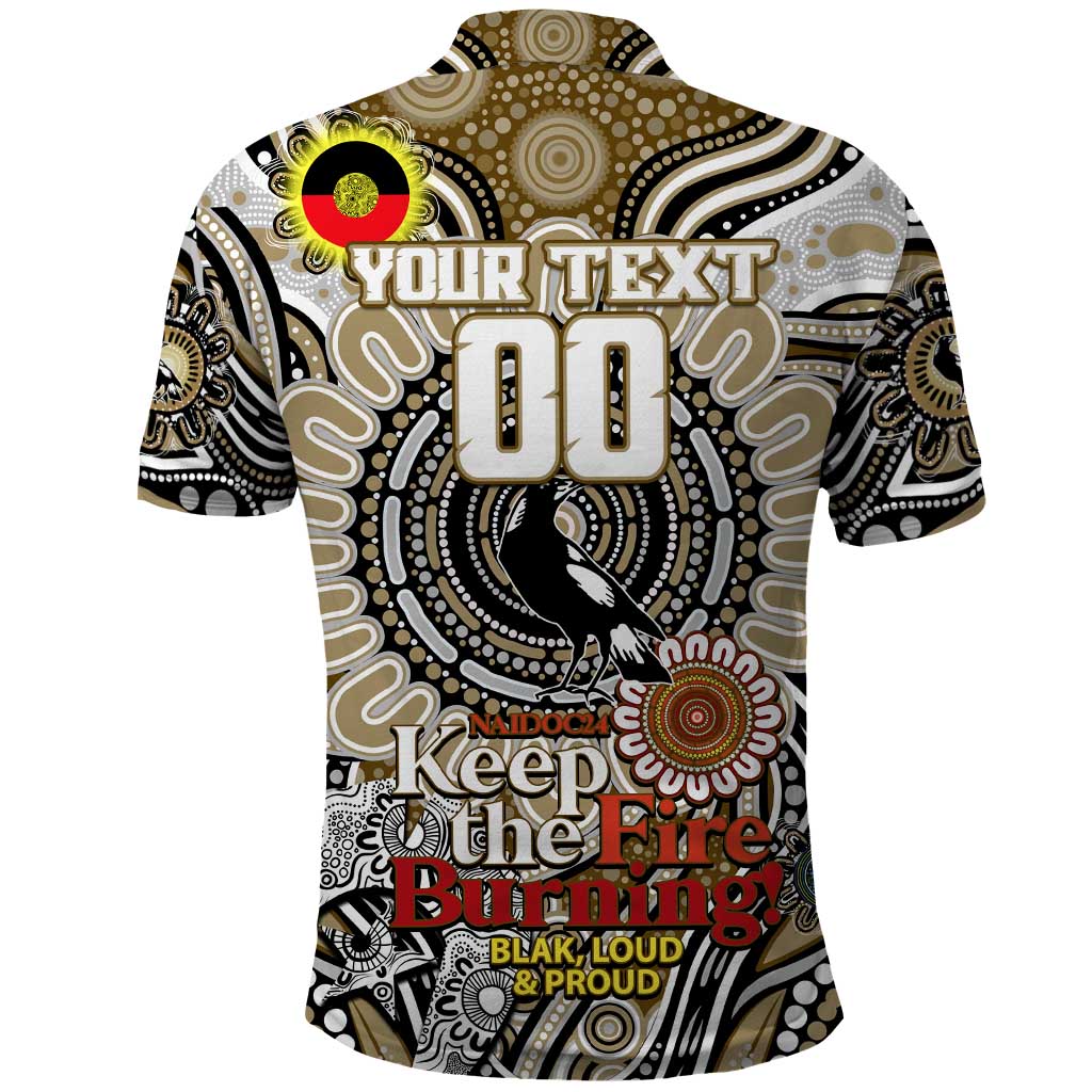 Custom Collingwood Magpies NAIDOC Week 2024 Polo Shirt Mascot Football