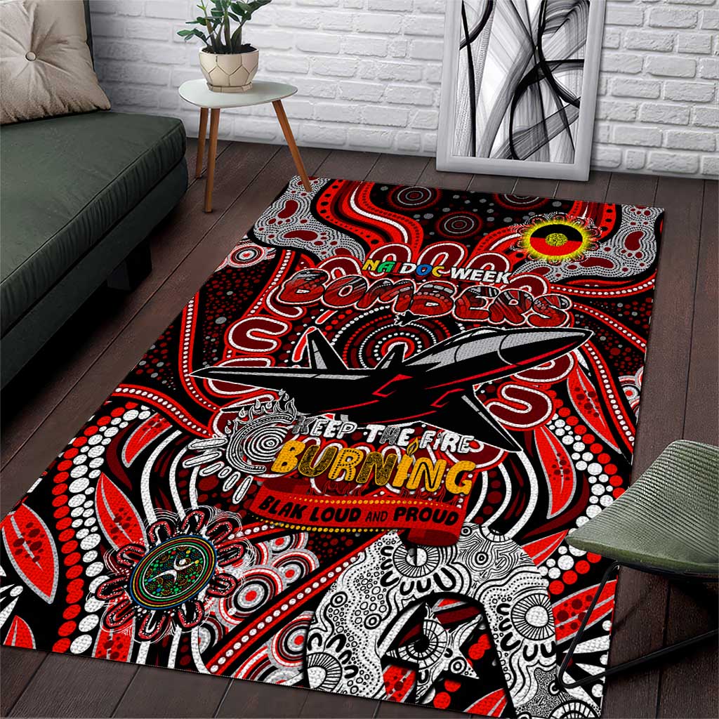 Essendon Bombers NAIDOC Week 2024 Area Rug Mascot Football