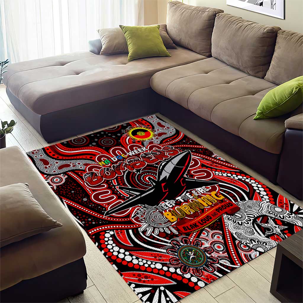 Essendon Bombers NAIDOC Week 2024 Area Rug Mascot Football