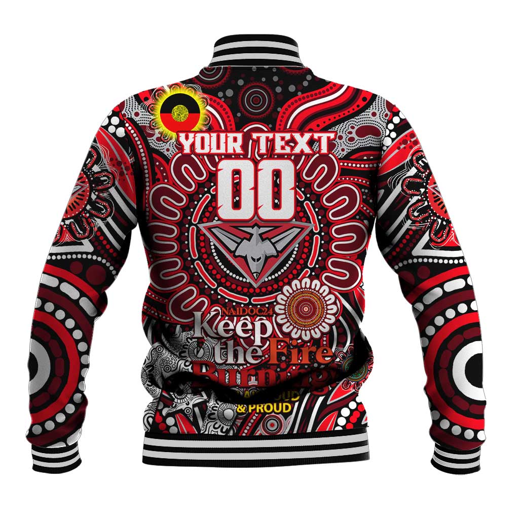 Custom Essendon Bombers NAIDOC Week 2024 Baseball Jacket Mascot Football