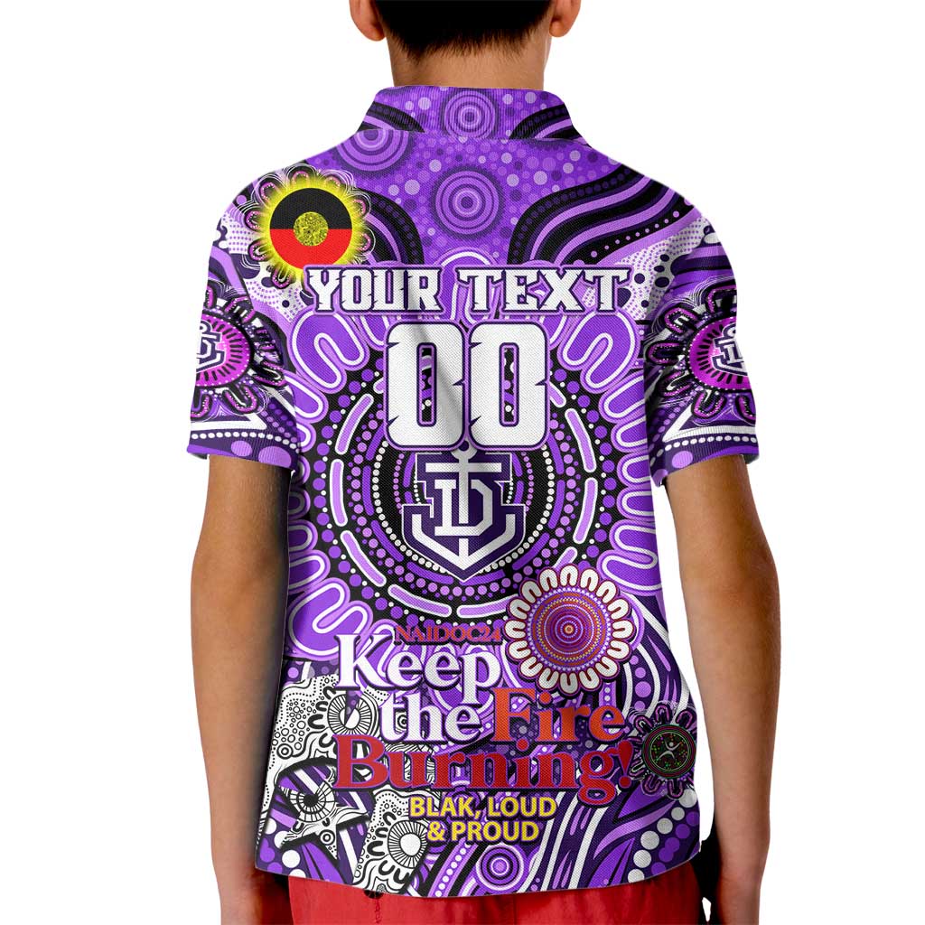 Custom Fremantle Dockers Freo NAIDOC Week 2024 Kid Polo Shirt Mascot Football