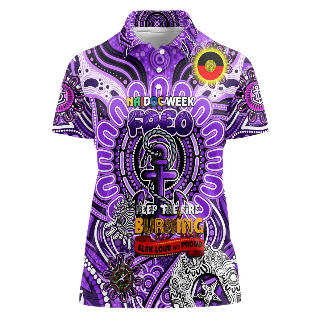 Custom Fremantle Dockers Freo NAIDOC Week 2024 Women Polo Shirt Mascot Football