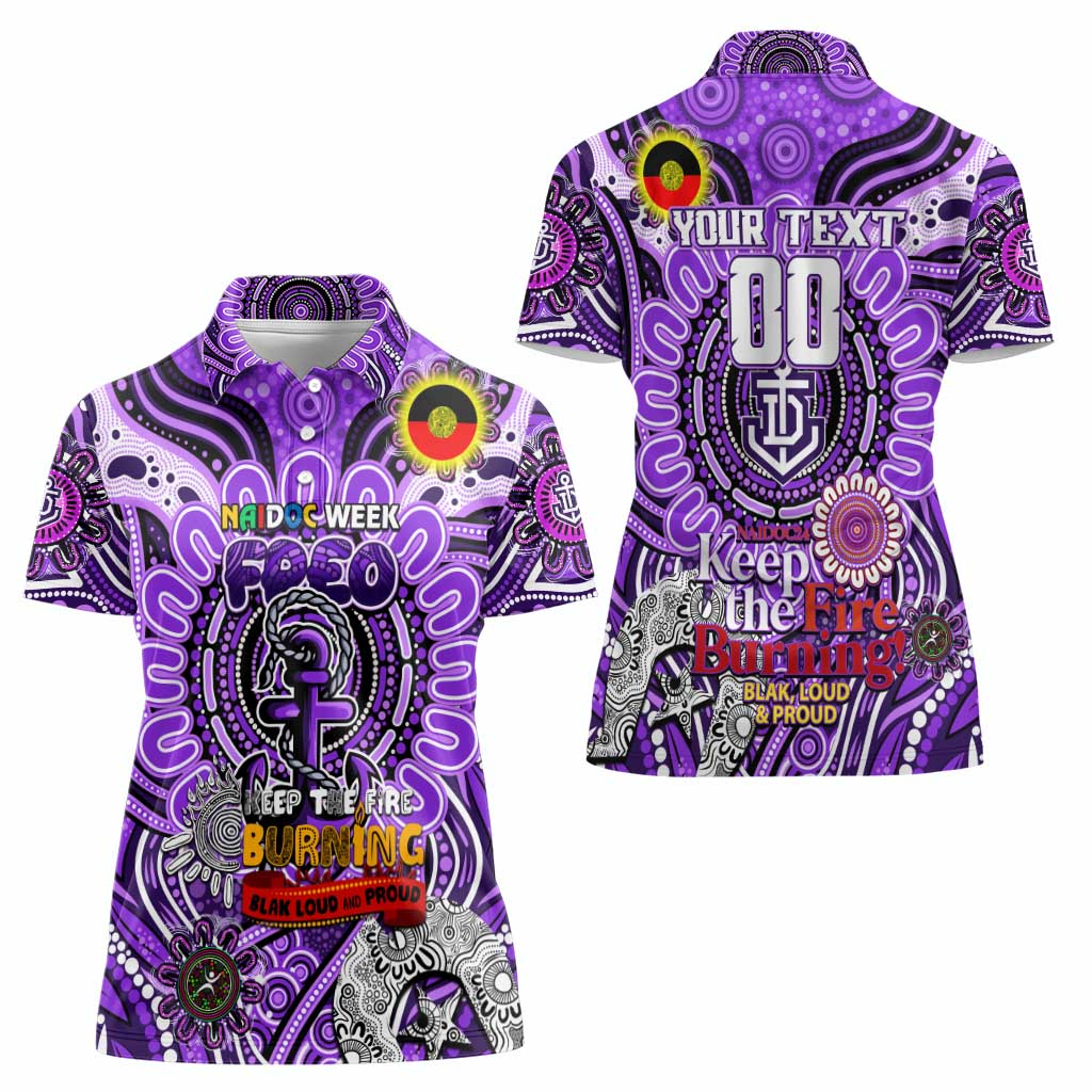 Custom Fremantle Dockers Freo NAIDOC Week 2024 Women Polo Shirt Mascot Football