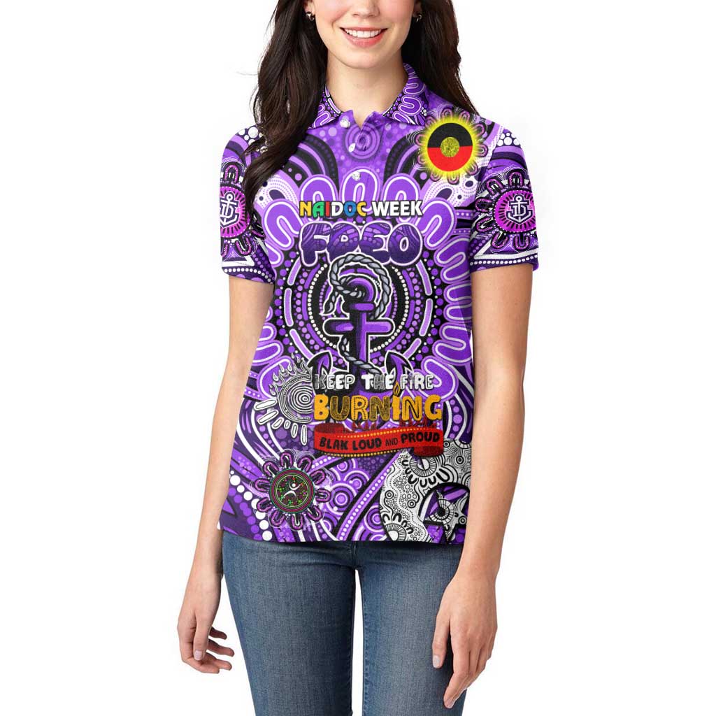 Custom Fremantle Dockers Freo NAIDOC Week 2024 Women Polo Shirt Mascot Football