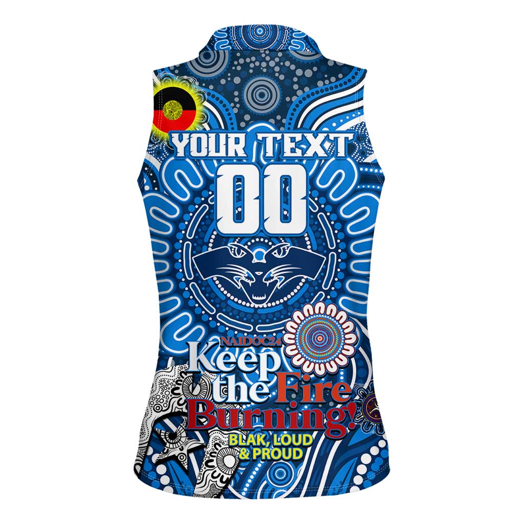 Custom Geelong Cats NAIDOC Week 2024 Women Sleeveless Polo Shirt Mascot Football