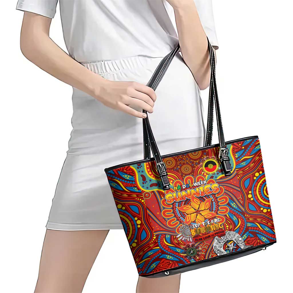 Gold Coast Suns NAIDOC Week 2024 Leather Tote Bag Mascot Football