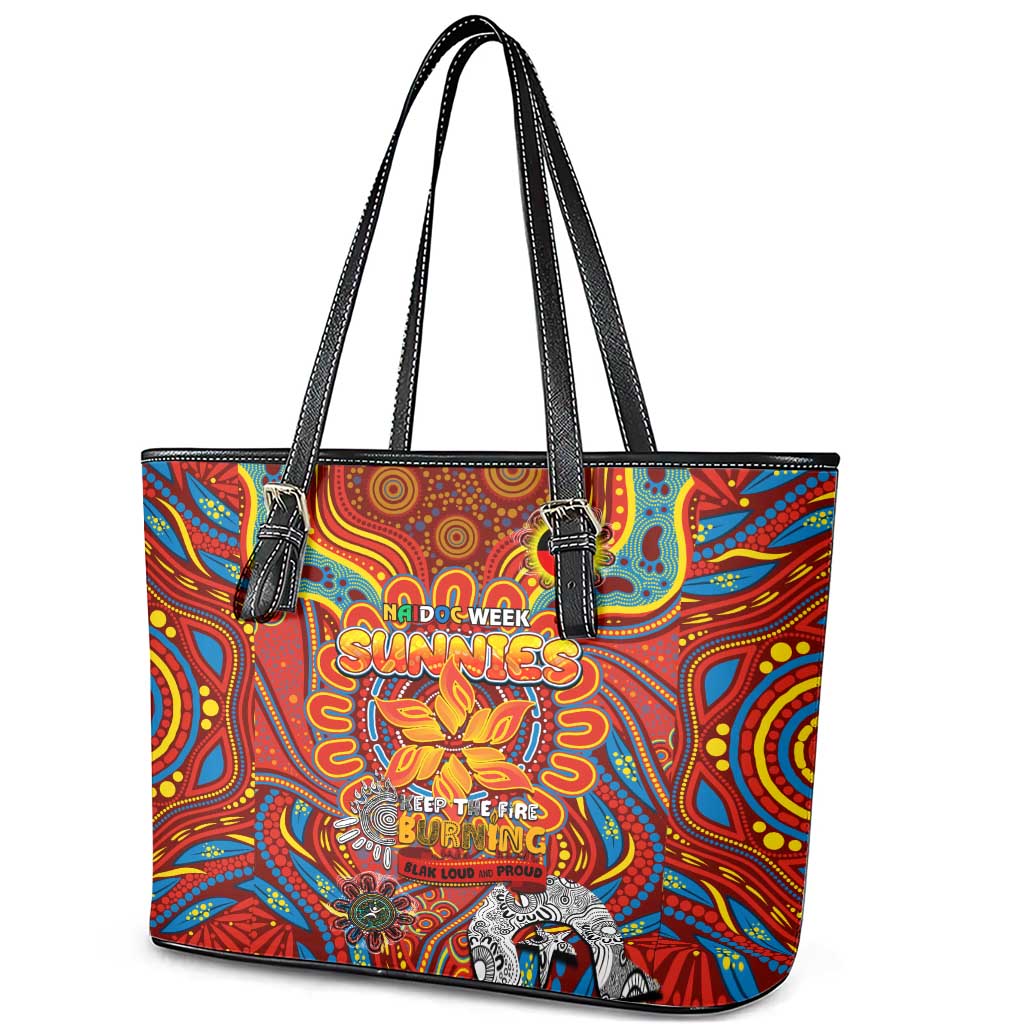 Gold Coast Suns NAIDOC Week 2024 Leather Tote Bag Mascot Football