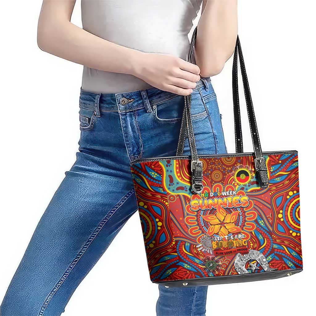 Gold Coast Suns NAIDOC Week 2024 Leather Tote Bag Mascot Football