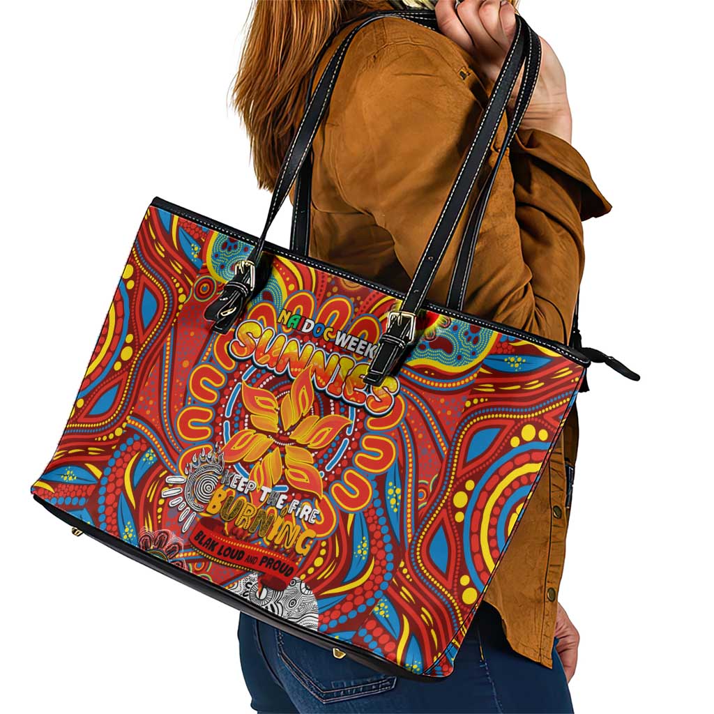 Gold Coast Suns NAIDOC Week 2024 Leather Tote Bag Mascot Football