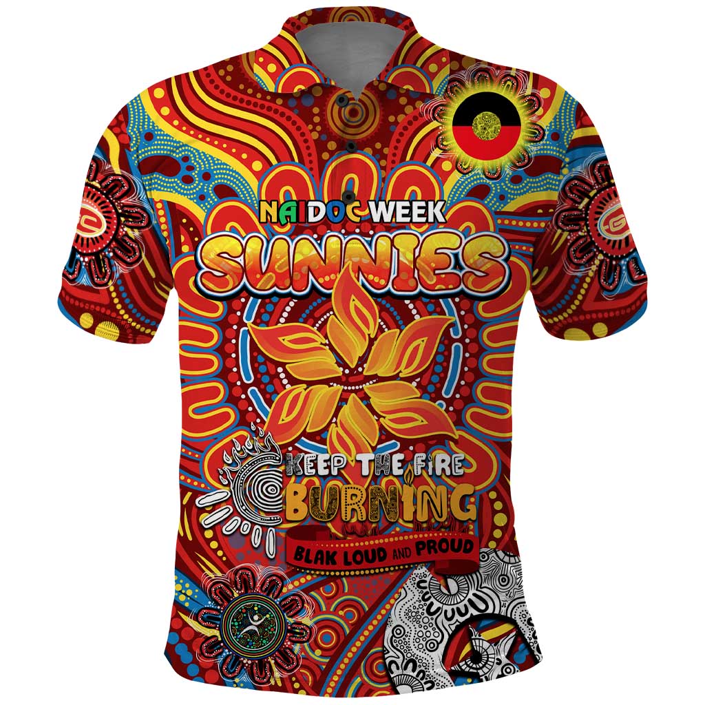 Custom Gold Coast Suns NAIDOC Week 2024 Polo Shirt Mascot Football