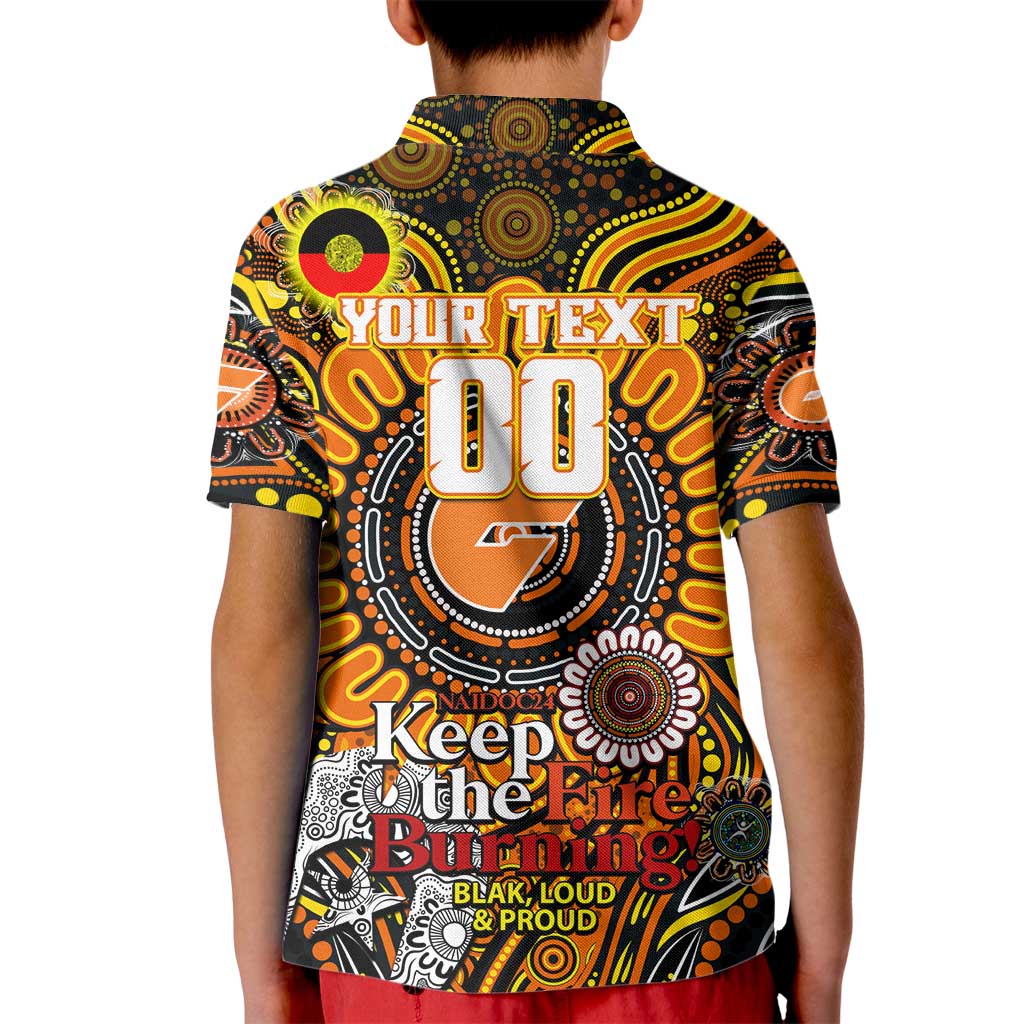 Custom GWS Giants NAIDOC Week 2024 Kid Polo Shirt Mascot Football