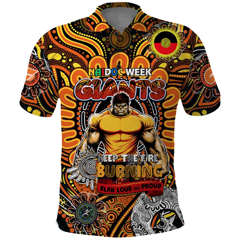 Custom GWS Giants NAIDOC Week 2024 Polo Shirt Mascot Football