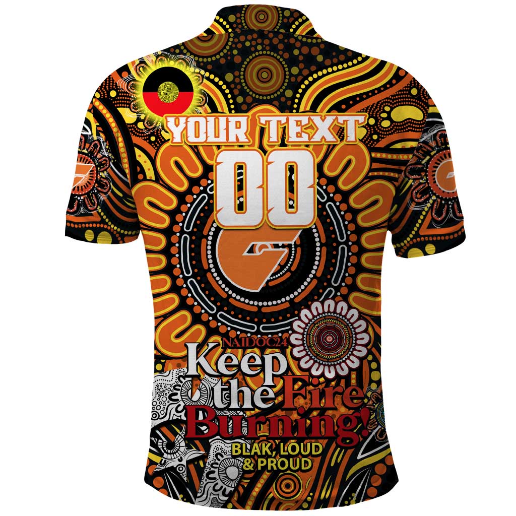 Custom GWS Giants NAIDOC Week 2024 Polo Shirt Mascot Football