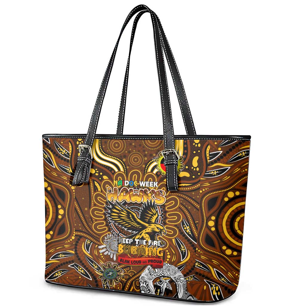 Hawthorn Hawks NAIDOC Week 2024 Leather Tote Bag Mascot Football