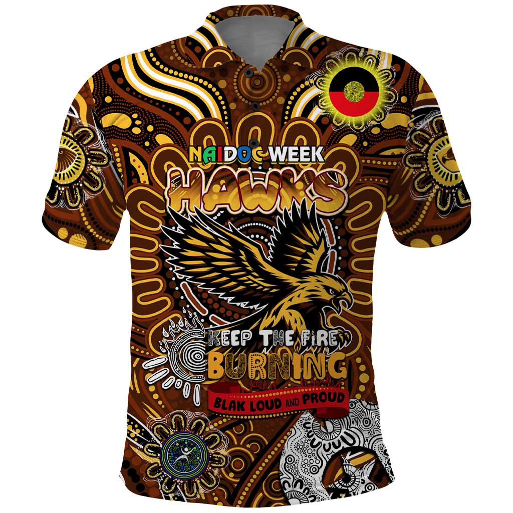 Custom Hawthorn Hawks NAIDOC Week 2024 Polo Shirt Mascot Football