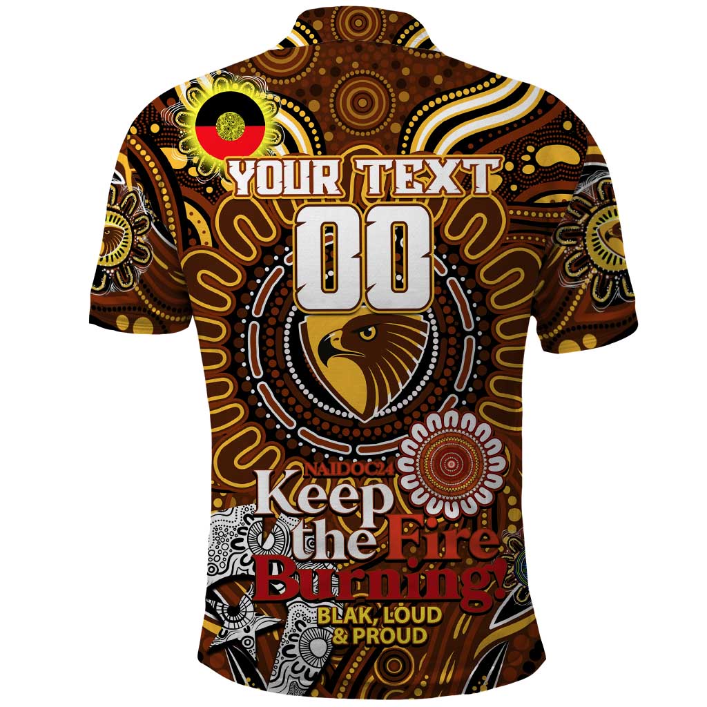 Custom Hawthorn Hawks NAIDOC Week 2024 Polo Shirt Mascot Football