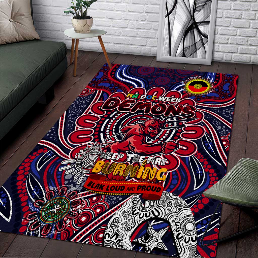 Melbourne Demons NAIDOC Week 2024 Area Rug Mascot Football