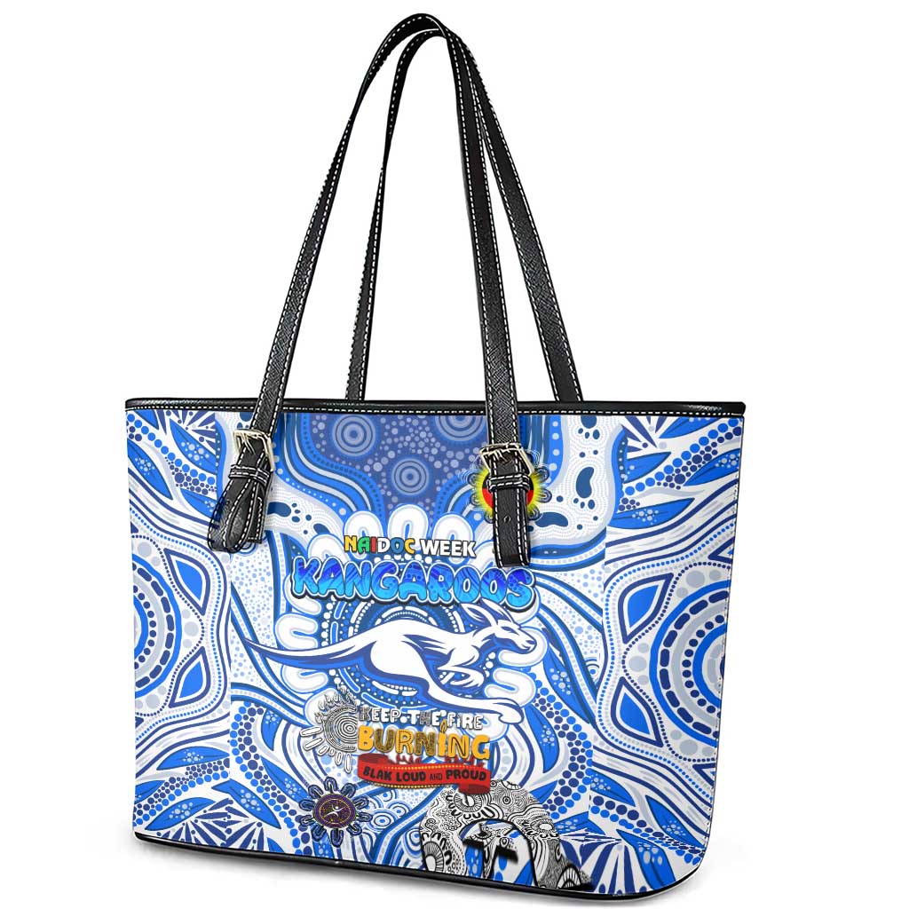 North Melbourne Kangaroos NAIDOC Week 2024 Leather Tote Bag Mascot Football