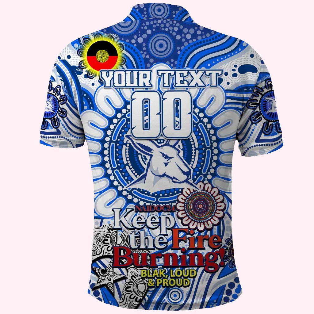 Custom North Melbourne Kangaroos NAIDOC Week 2024 Polo Shirt Mascot Football