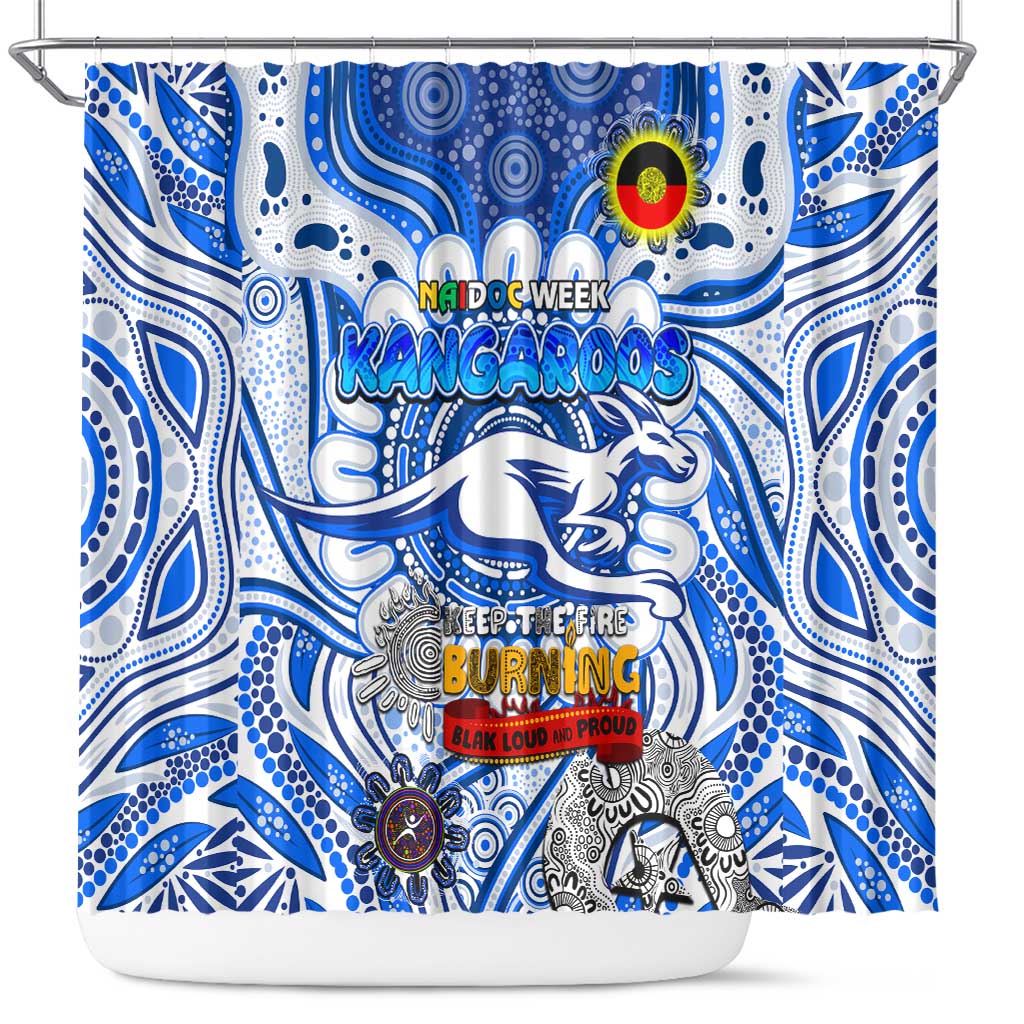 North Melbourne Kangaroos NAIDOC Week 2024 Shower Curtain Mascot Football