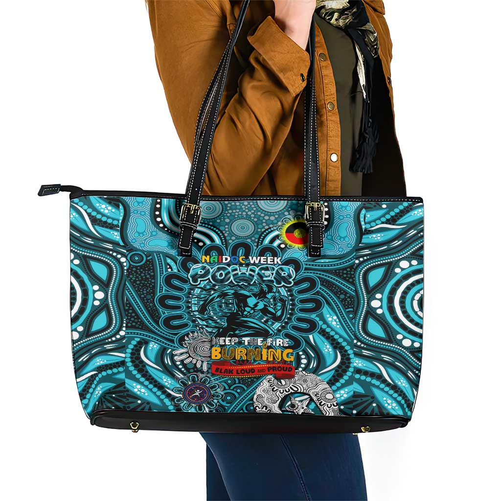 Port Adelaide Power NAIDOC Week 2024 Leather Tote Bag Mascot Football