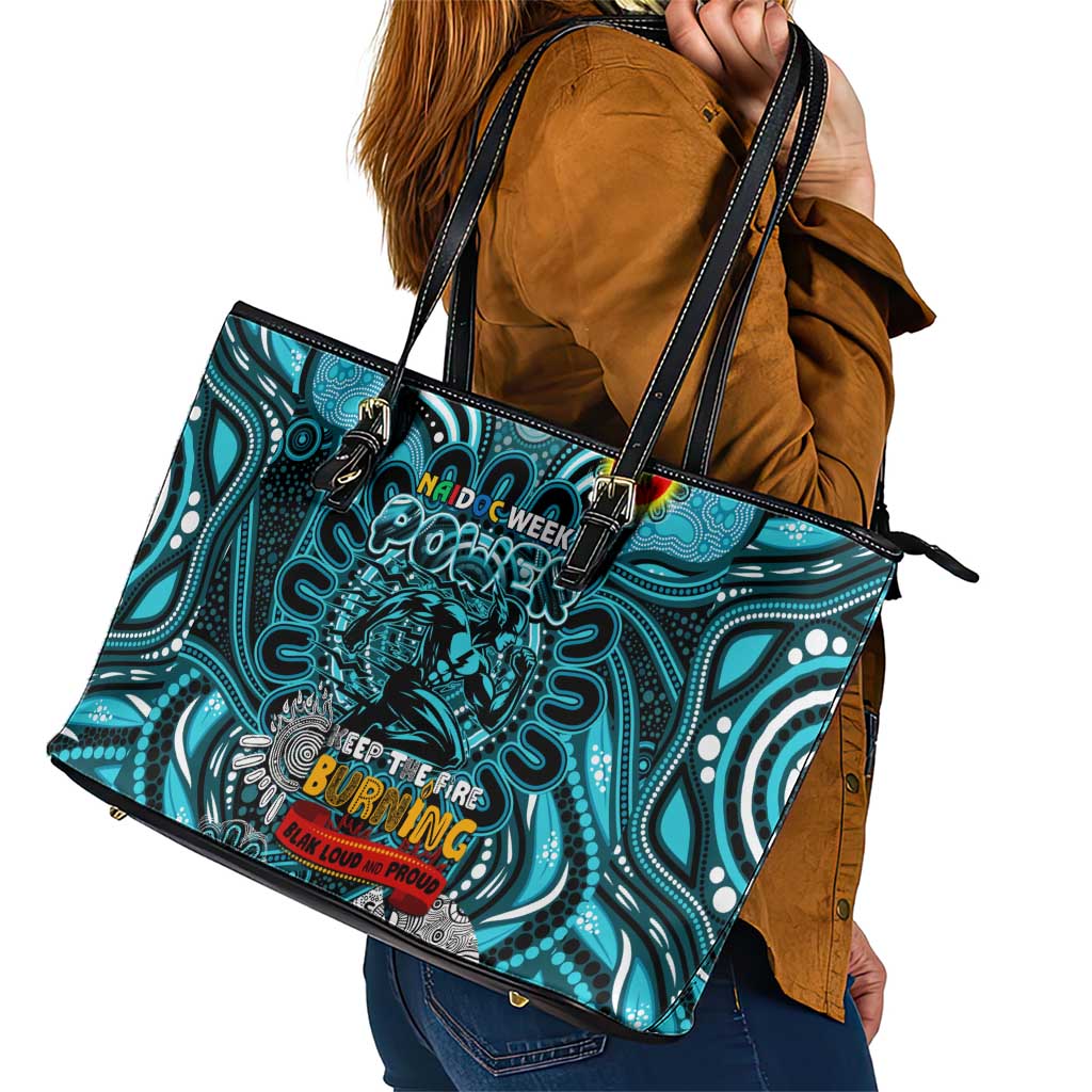 Port Adelaide Power NAIDOC Week 2024 Leather Tote Bag Mascot Football