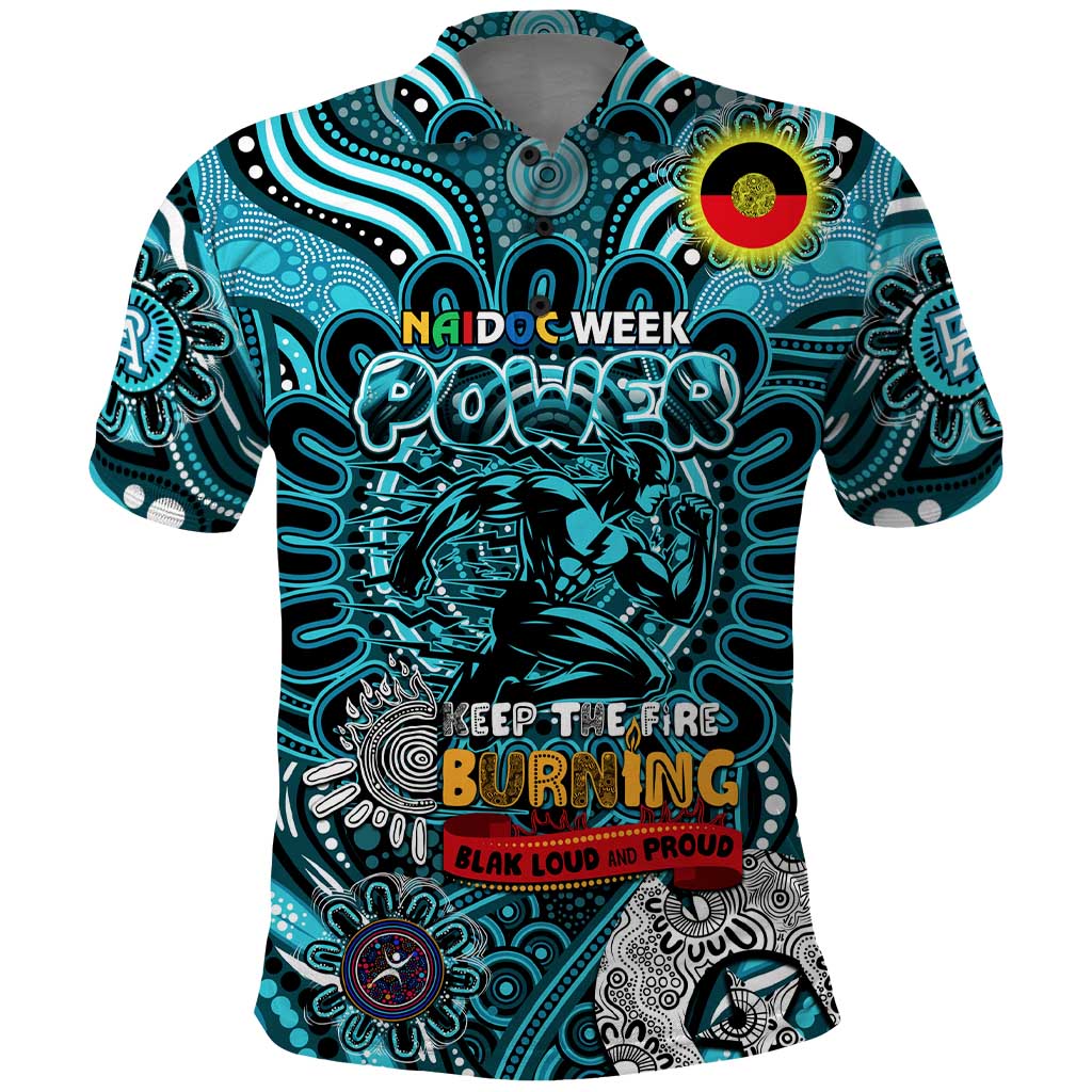 Custom Port Adelaide Power NAIDOC Week 2024 Polo Shirt Mascot Football