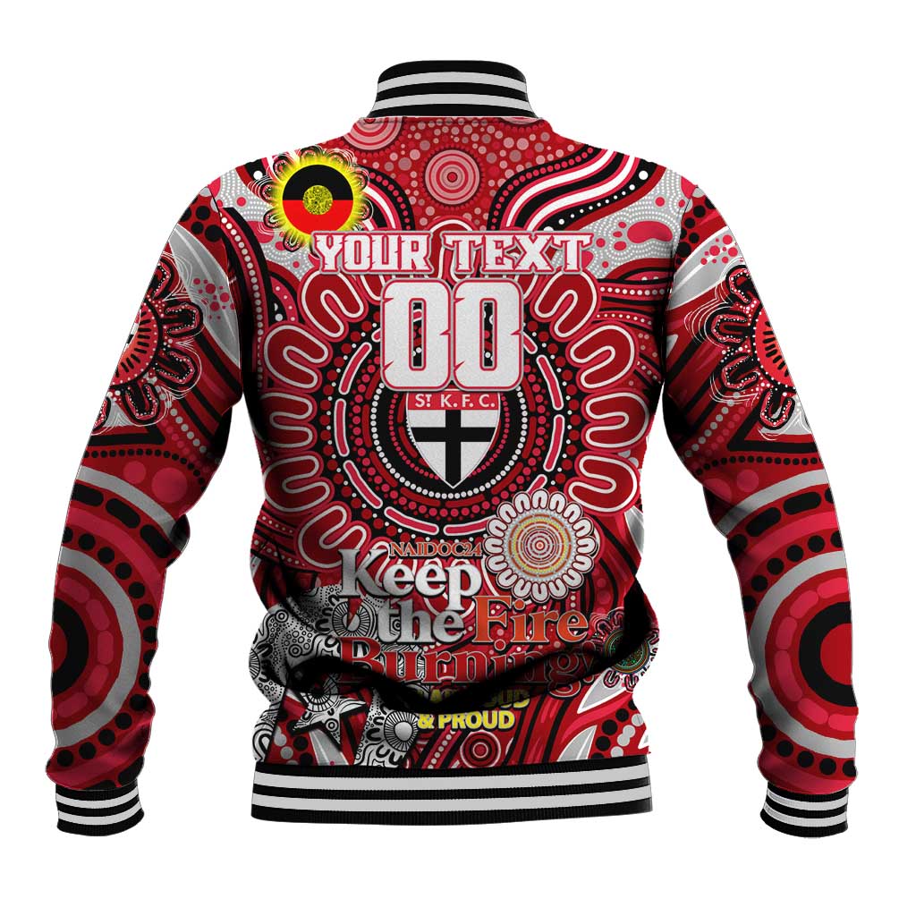 Custom St Kilda Saints NAIDOC Week 2024 Baseball Jacket Mascot Football