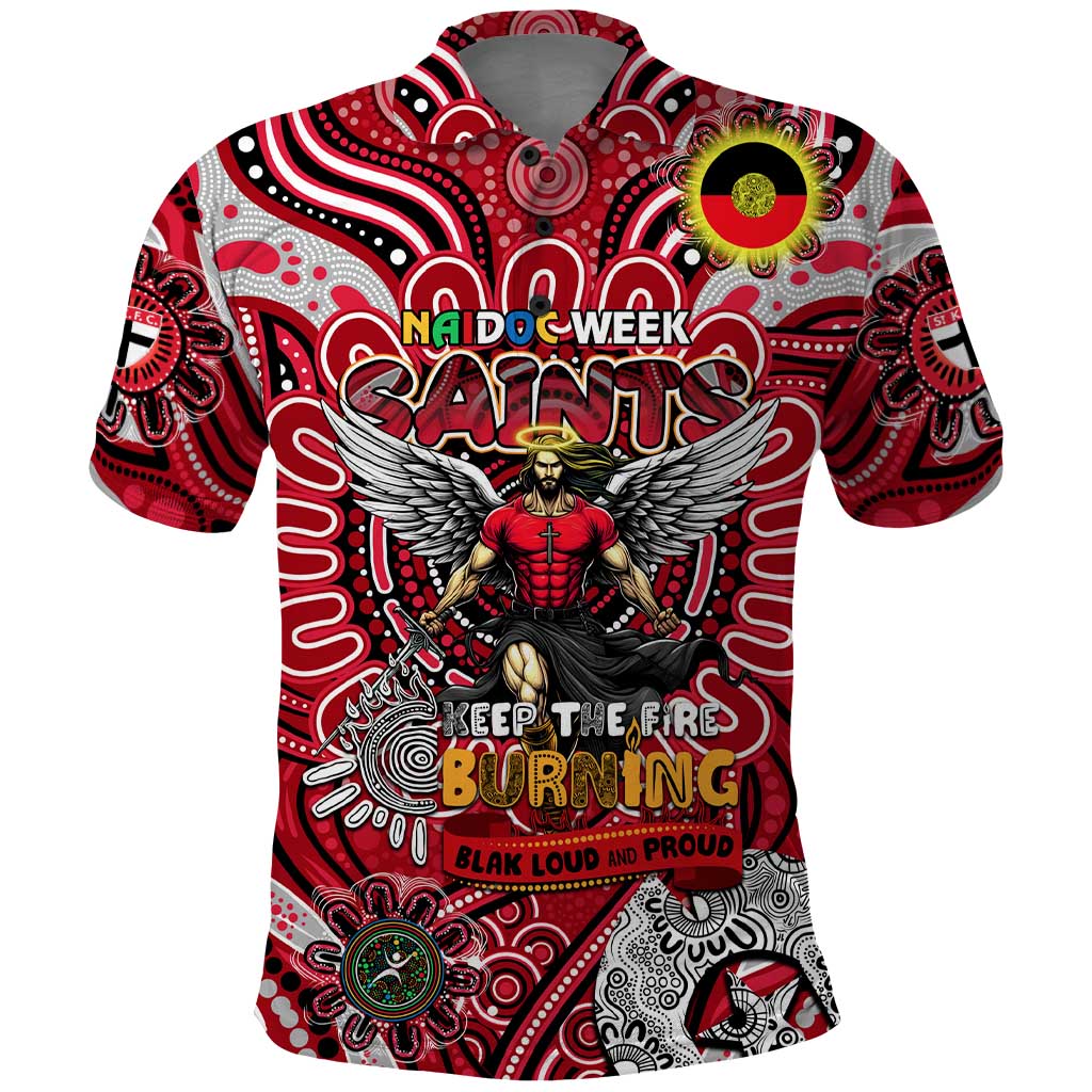 Custom St Kilda Saints NAIDOC Week 2024 Polo Shirt Mascot Football