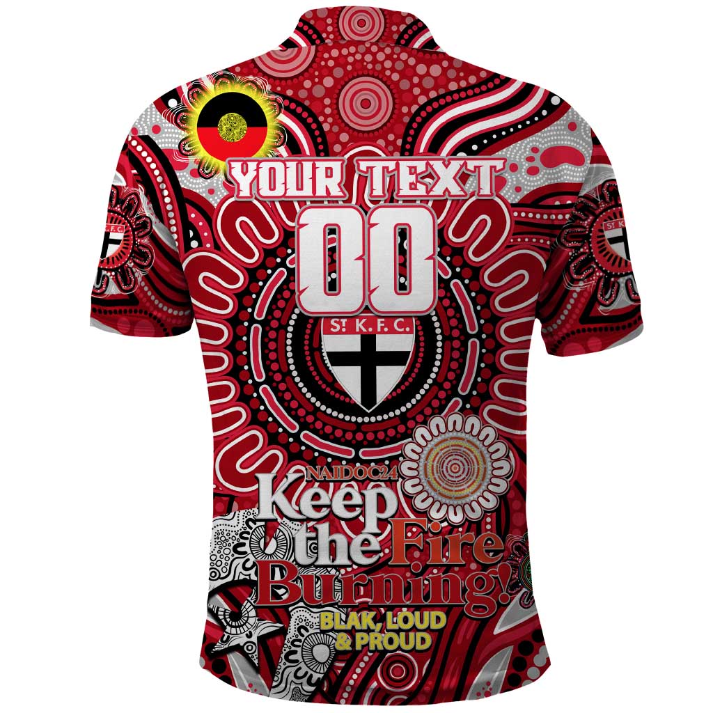 Custom St Kilda Saints NAIDOC Week 2024 Polo Shirt Mascot Football