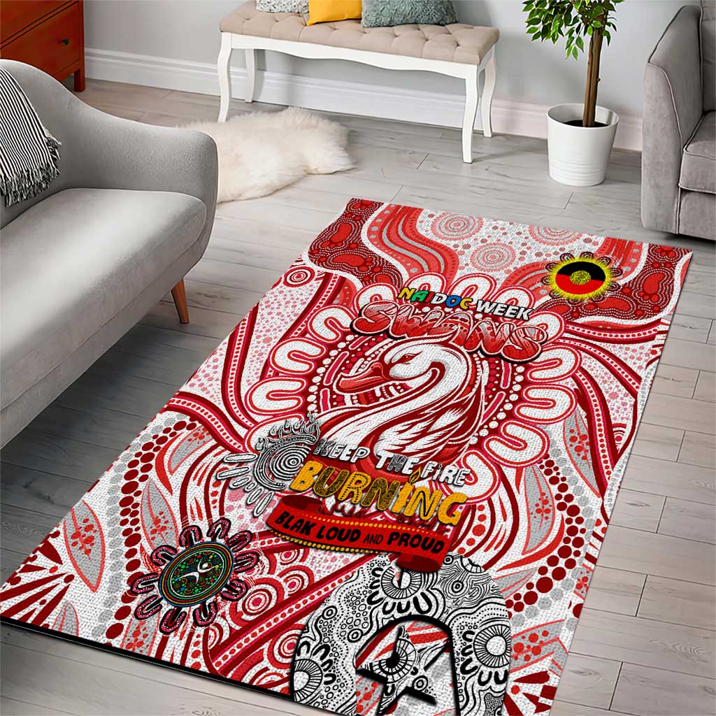 Sydney Swans NAIDOC Week 2024 Area Rug Mascot Football