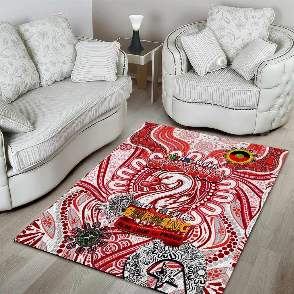 Sydney Swans NAIDOC Week 2024 Area Rug Mascot Football