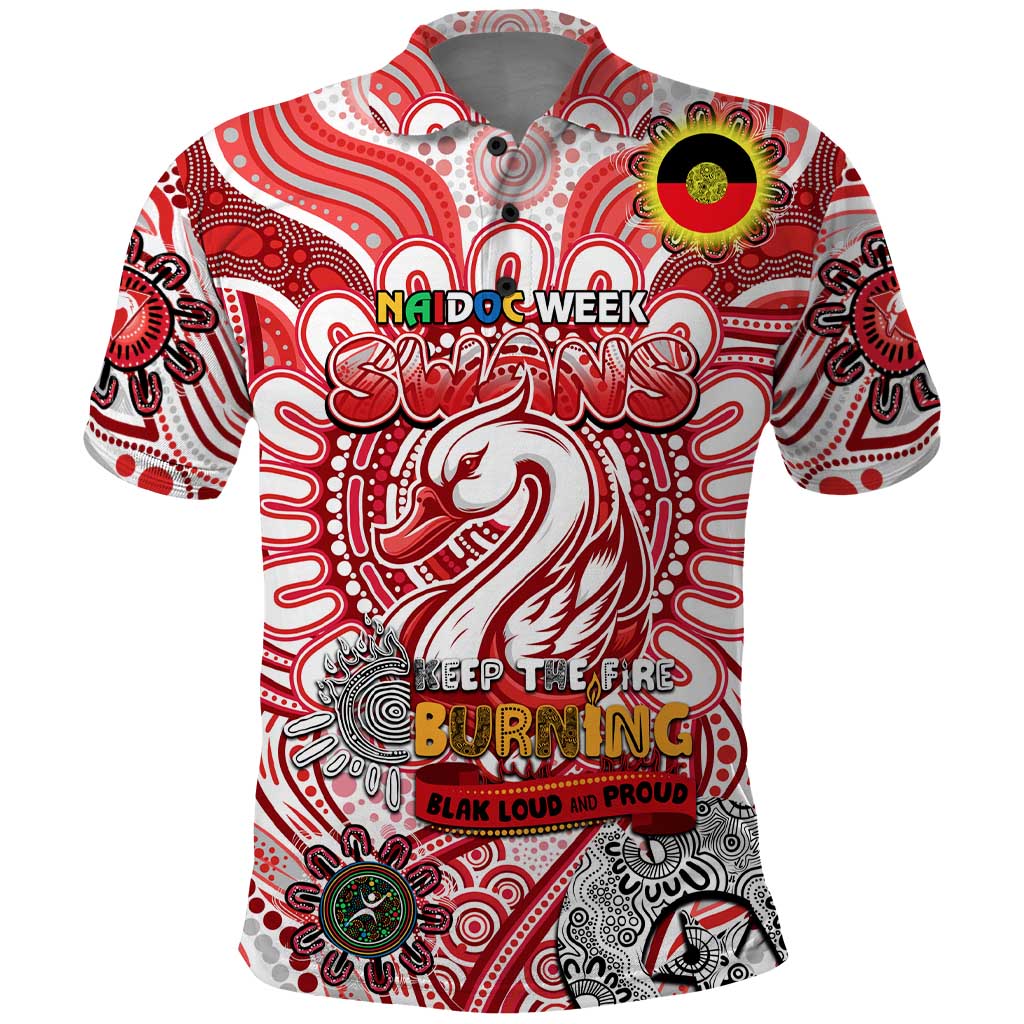 Custom Sydney Swans NAIDOC Week 2024 Polo Shirt Mascot Football