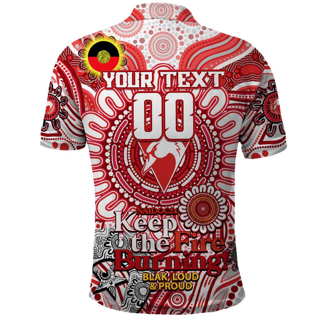 Custom Sydney Swans NAIDOC Week 2024 Polo Shirt Mascot Football