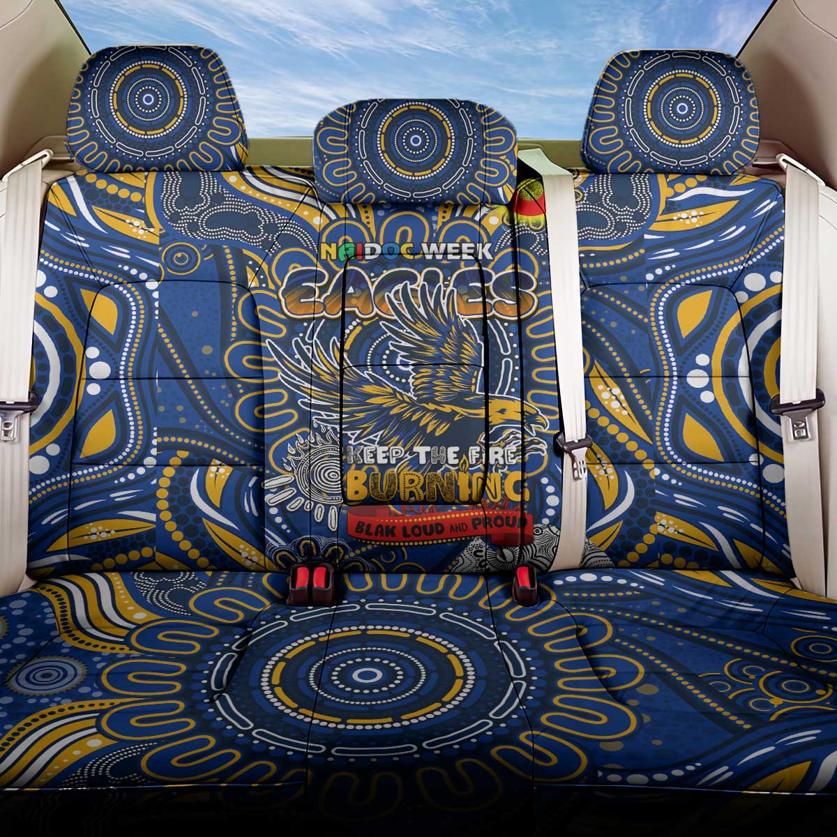 West Coast Eagles NAIDOC Week 2024 Back Car Seat Cover Mascot Football