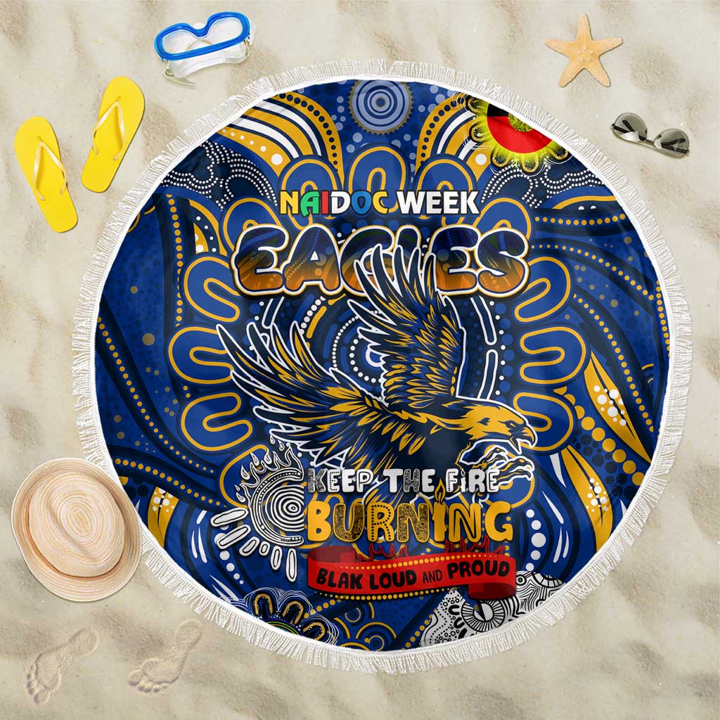 West Coast Eagles NAIDOC Week 2024 Beach Blanket Mascot Football